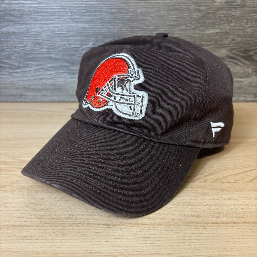 Cleveland Browns Hat Cap Strap Back Brown Orange NFL Football Fanatics Mens